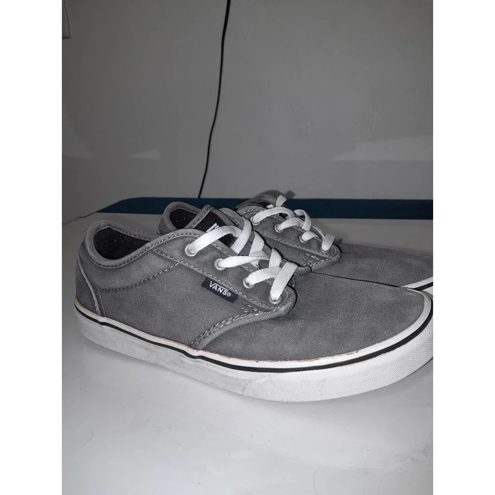 Vans Shoes Youth size 5.0 Atwood Sneakers Gray Canvas Lace Up Skateboard